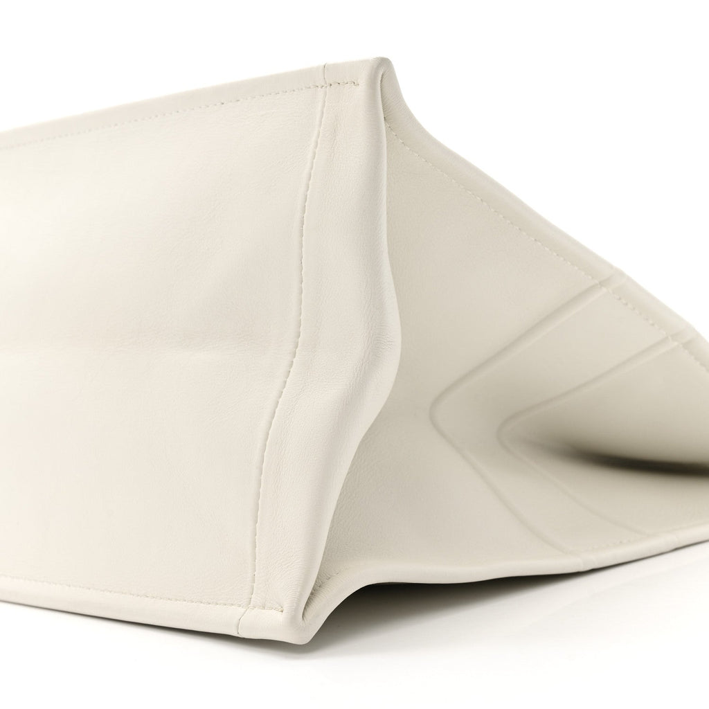 Calfskin Large Surrealism Book Tote Ivory