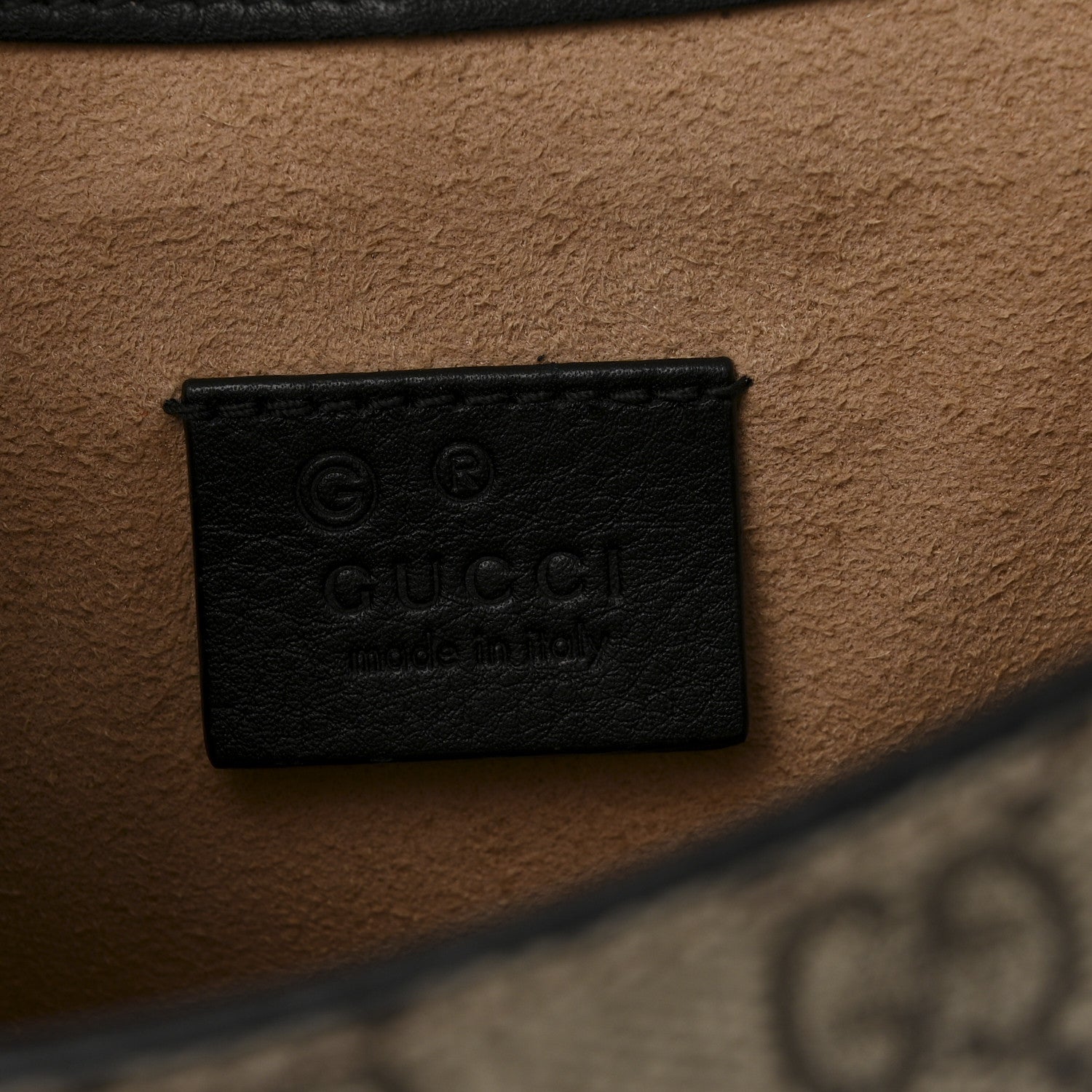GG Supreme Monogram Web Medium Padlock Messenger Shoulder Bag Black