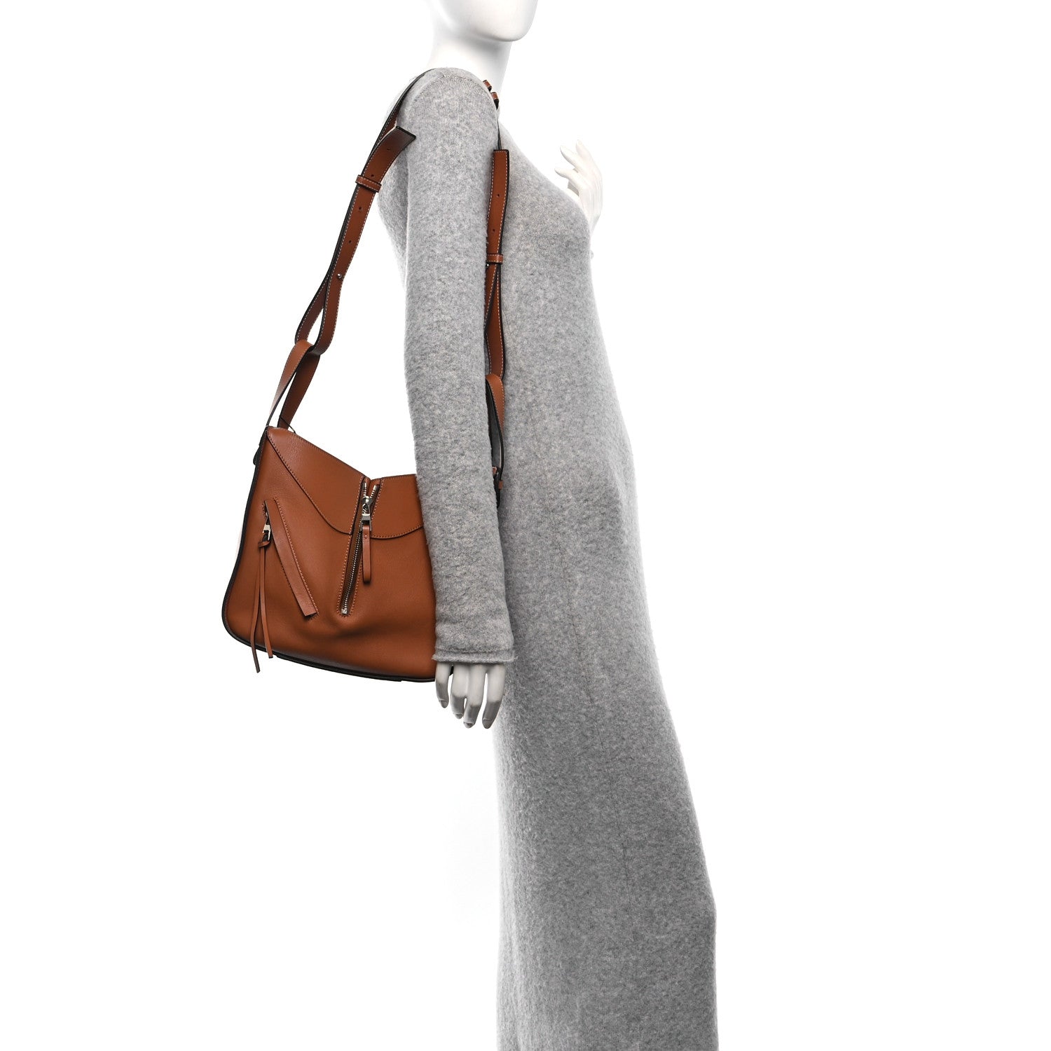 Calfskin Small Hammock Shoulder Bag Tan