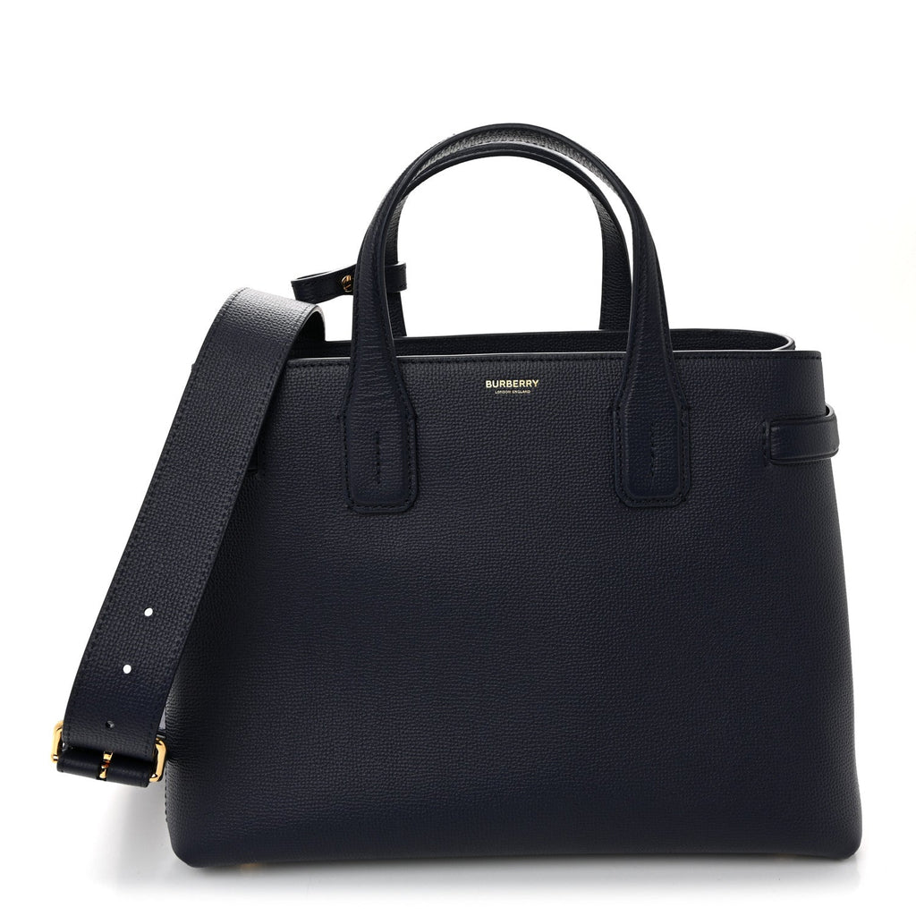 Derby Calfskin Vintage Check Medium Banner Tote Regency Blue