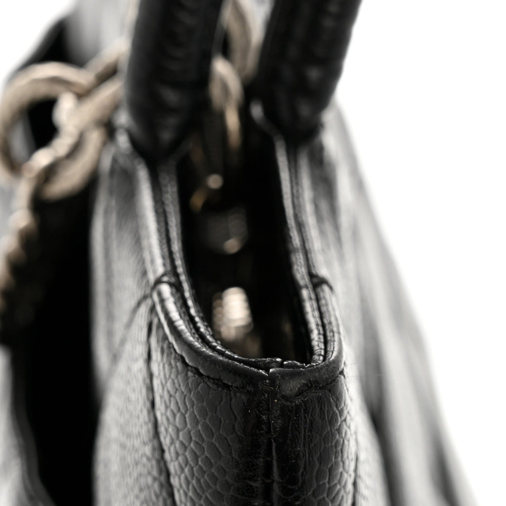 Caviar Quilted Medallion Tote Black