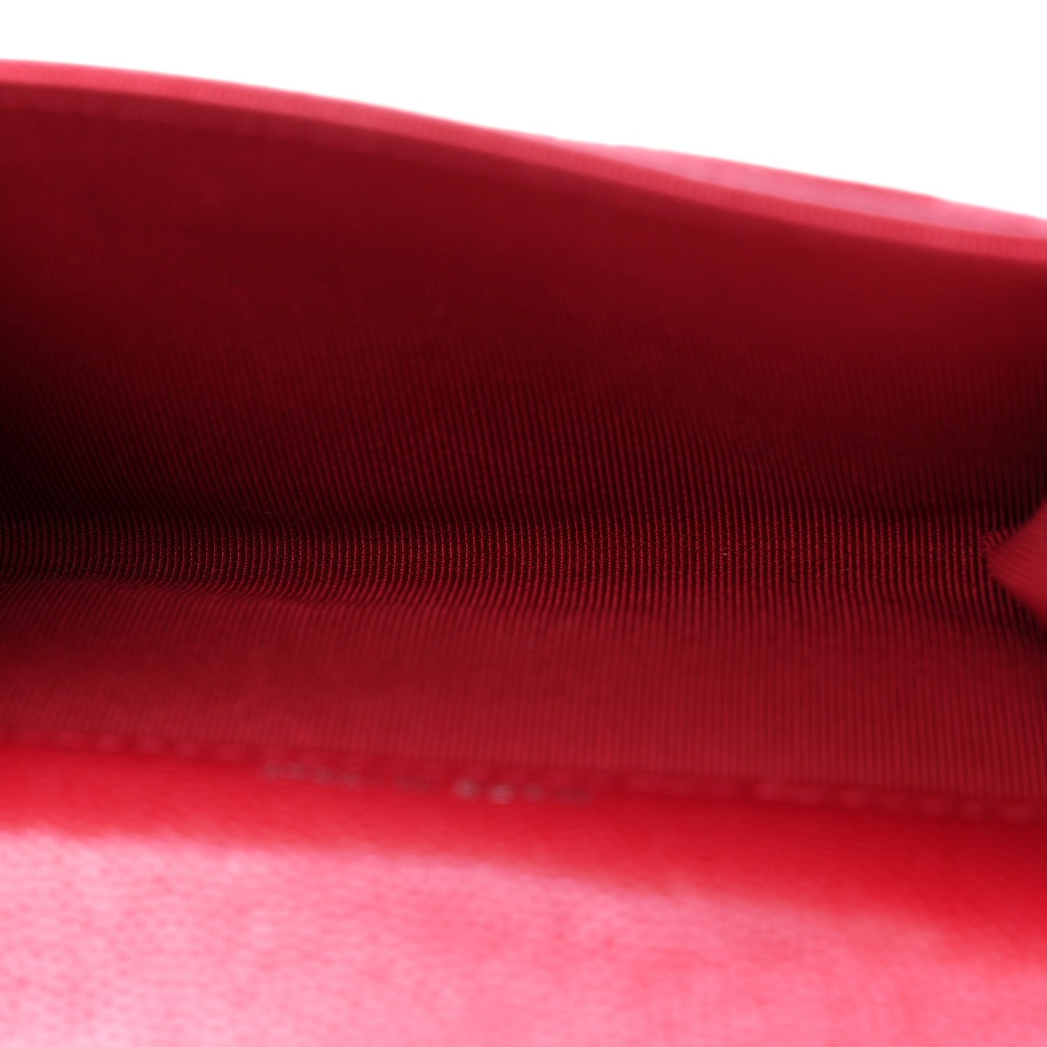 Caviar Quilted Flap  Holder Wallet Red