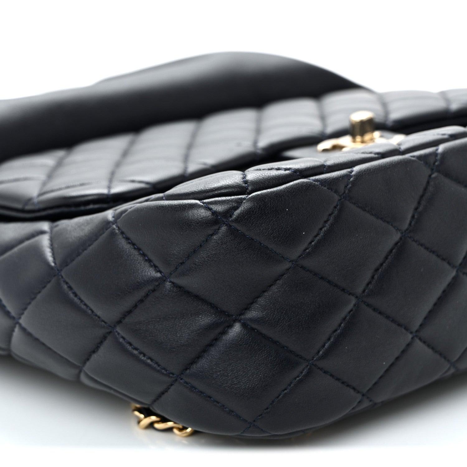 Lambskin Quilted Large In Seoul Backpack Navy