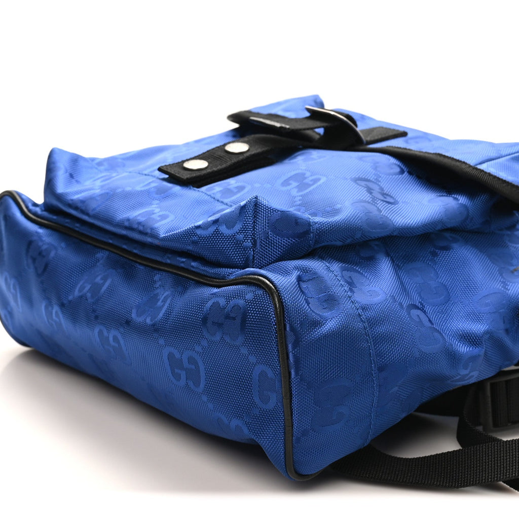 Econyl Nylon Monogram Off The Grid Backpack Guilted Blue Black