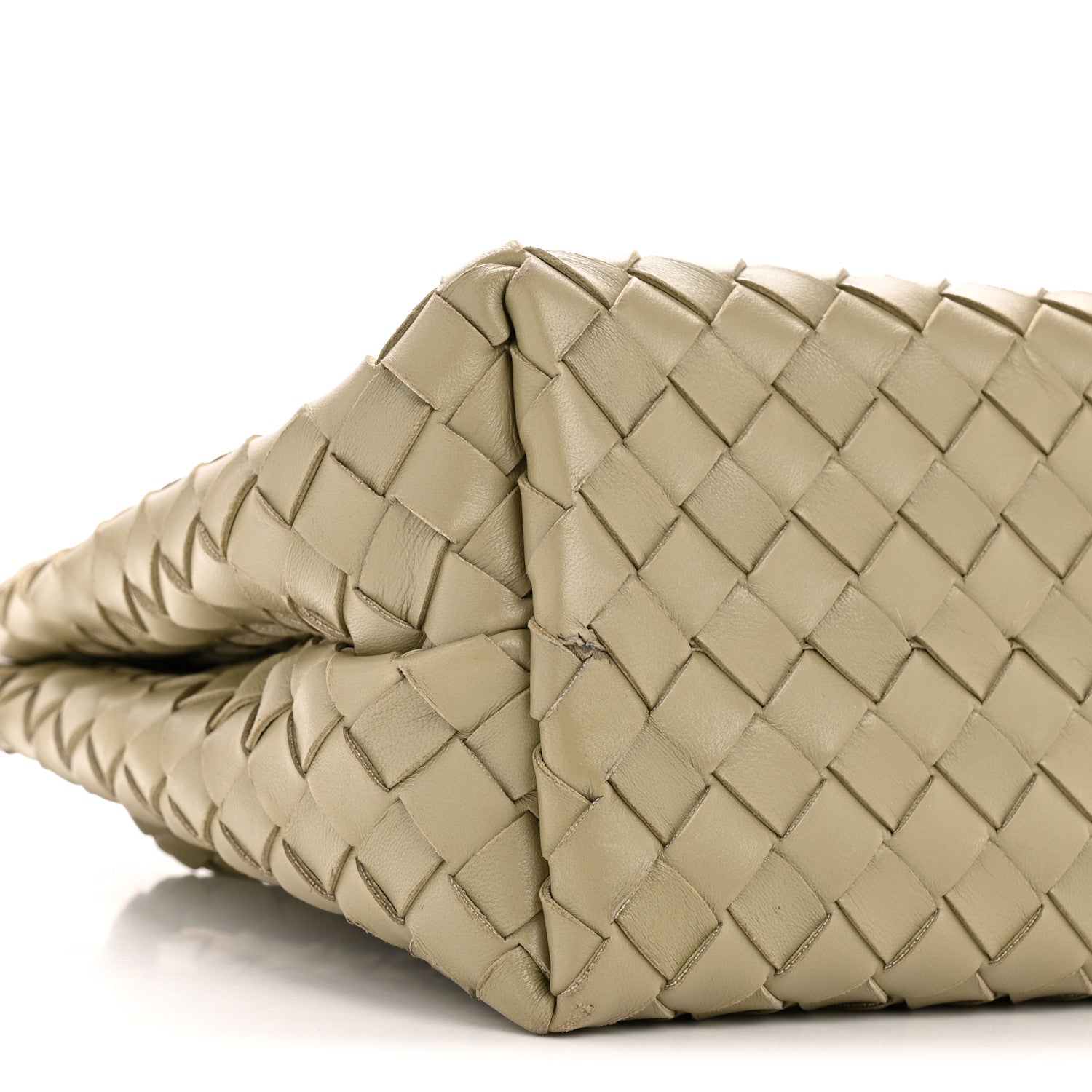 Nappa Intrecciato Medium Andiamo Shoulder Bag Travertine