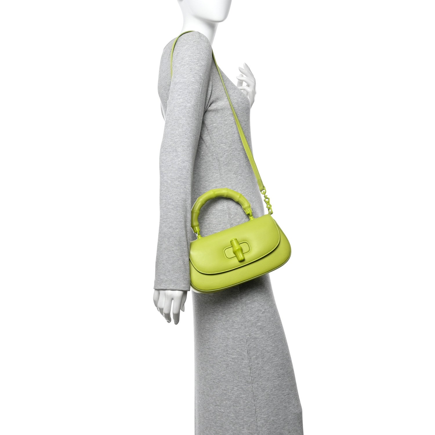 Calfskin Medium Bamboo Green