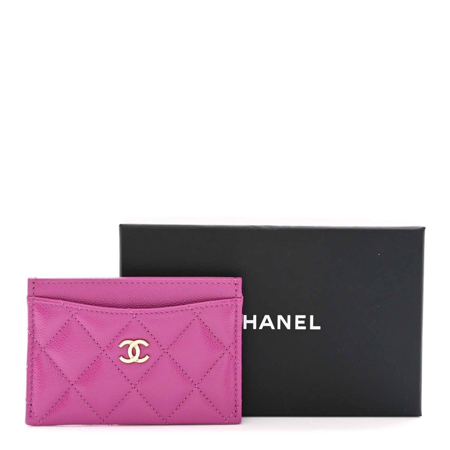 Caviar Quilted  Holder Purple