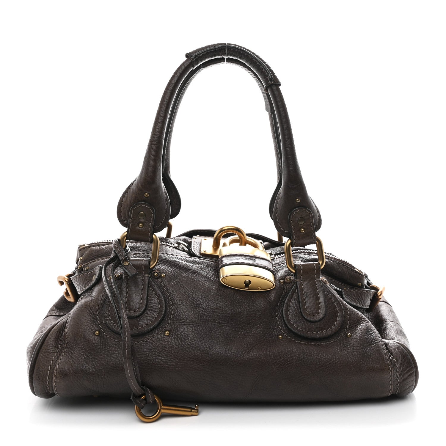 Calfskin Medium Paddington Satchel Chocolate