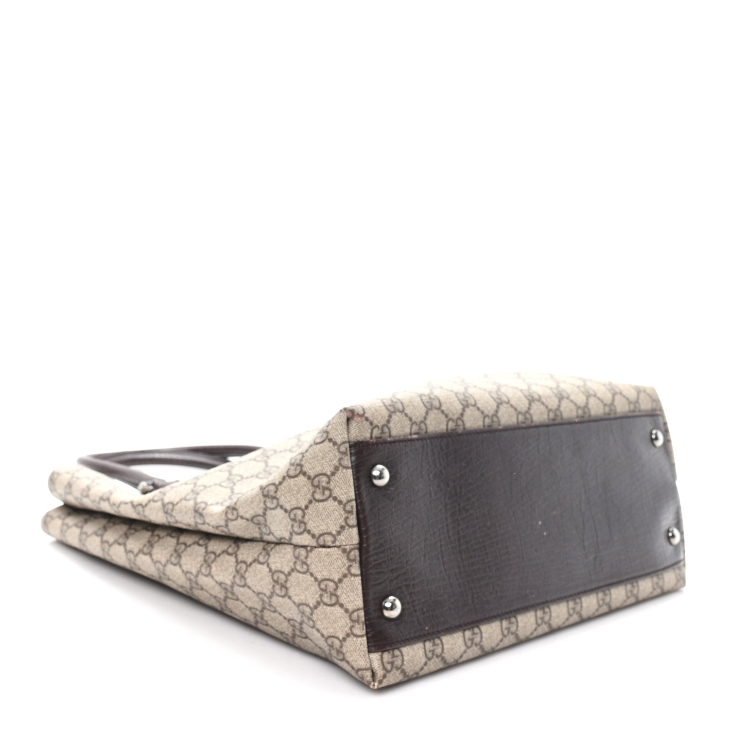 GG Plus Monogram Small Vertical Tote Dark Brown