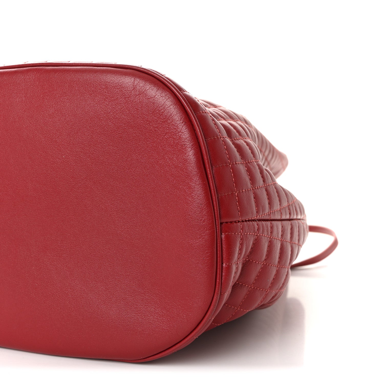 Calfskin Quilted Small C Backpack Red