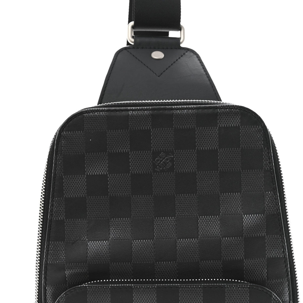 Damier Graphite Avenue Sling Bag Onyx Silver