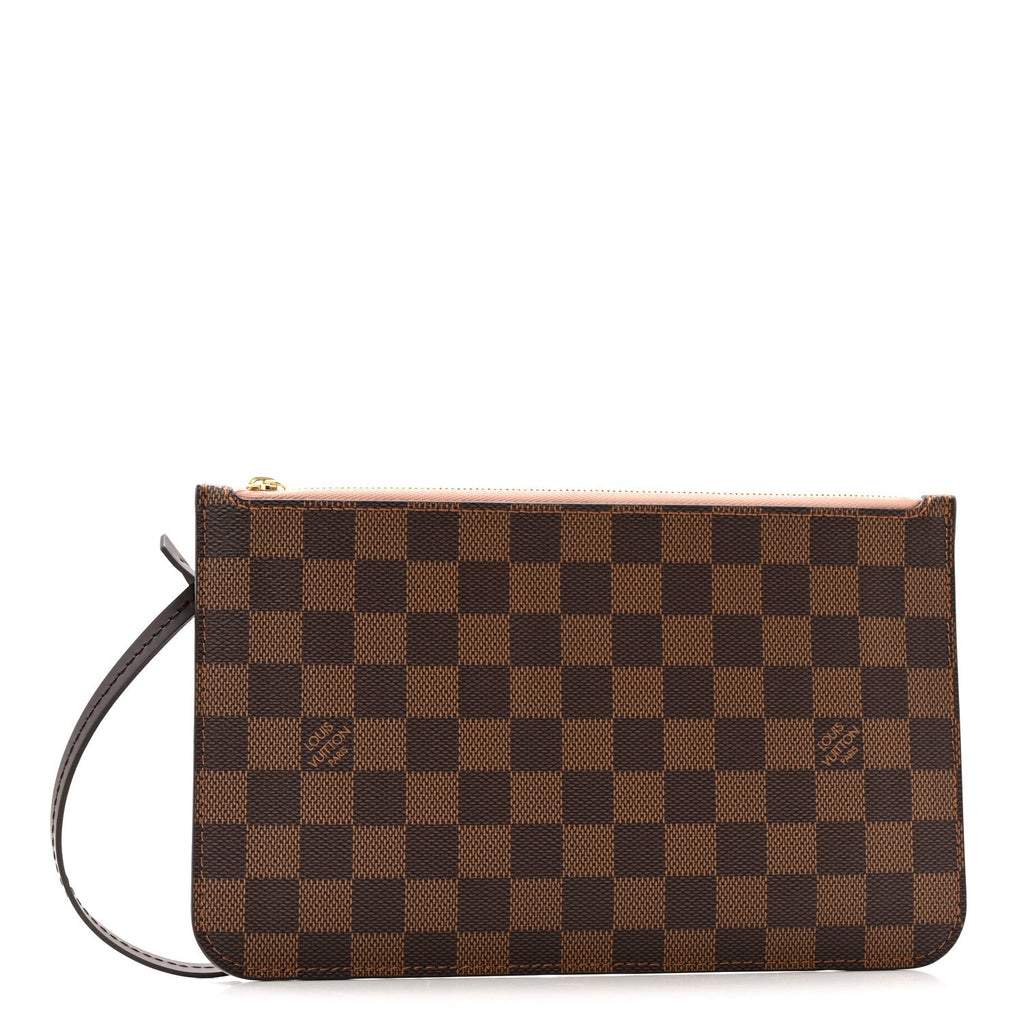 Damier Ebene Neverfull MM GM Pochette Rose Ballerine