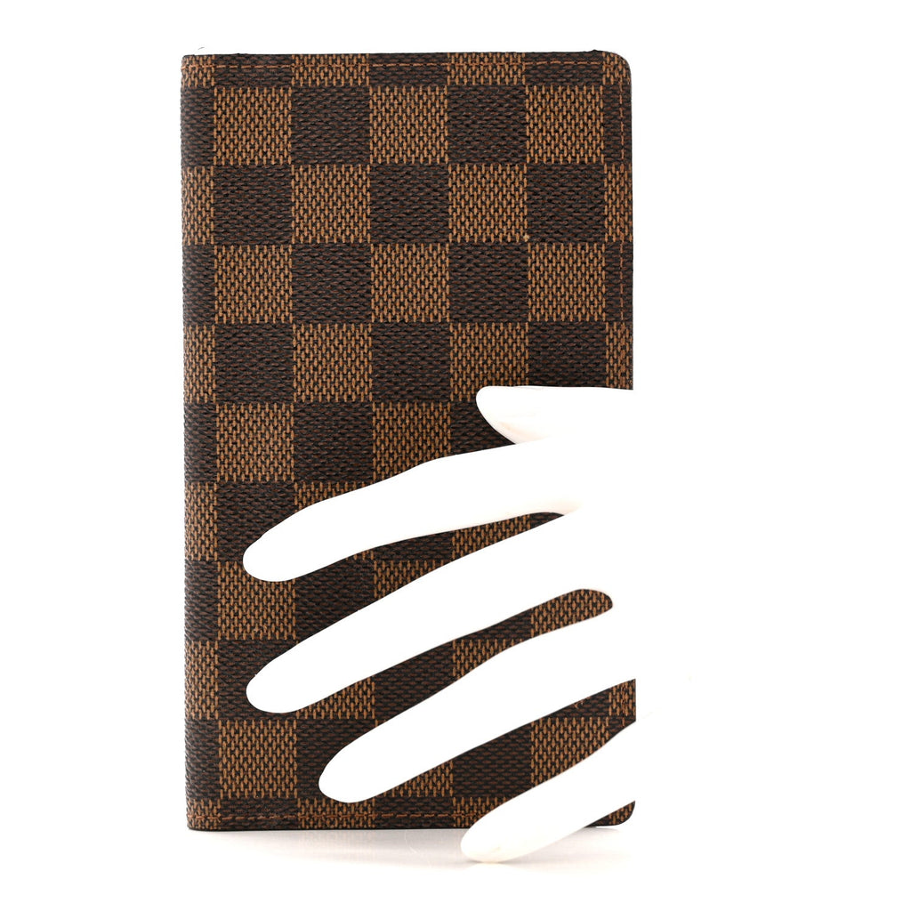 Damier Ebene Checkbook Cover Wallet