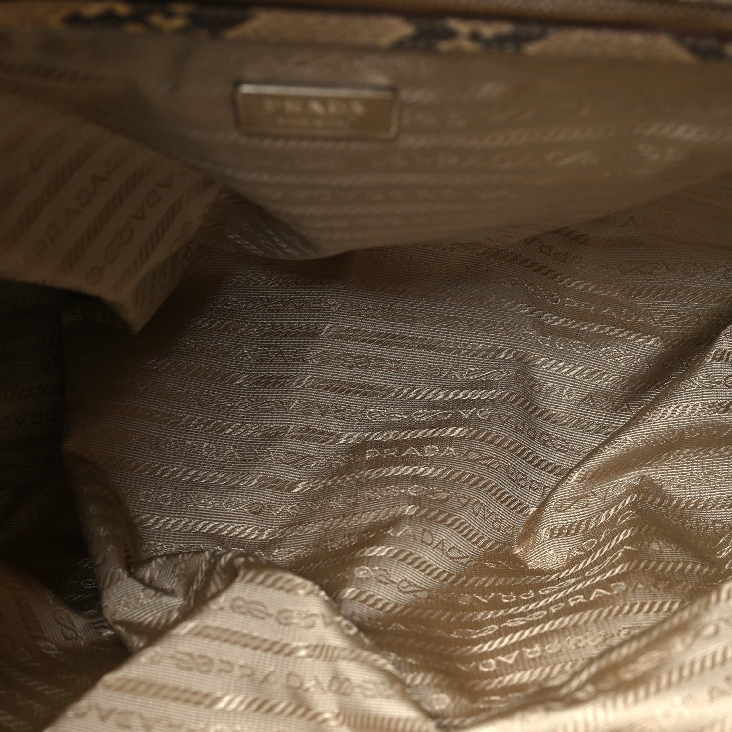 Snakeskin Logo Sacca Hobo Roccia