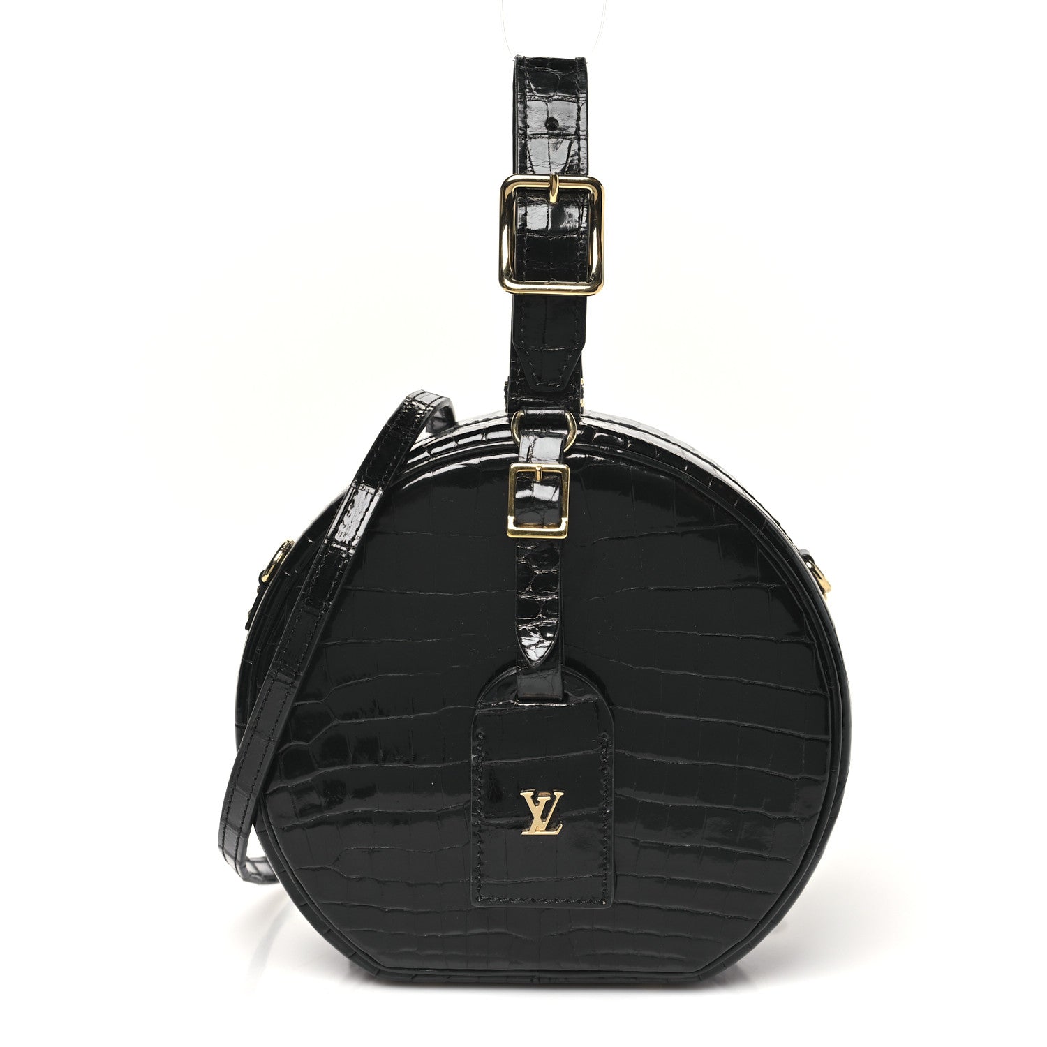 Crocodile Petite Boite Chapeau Black