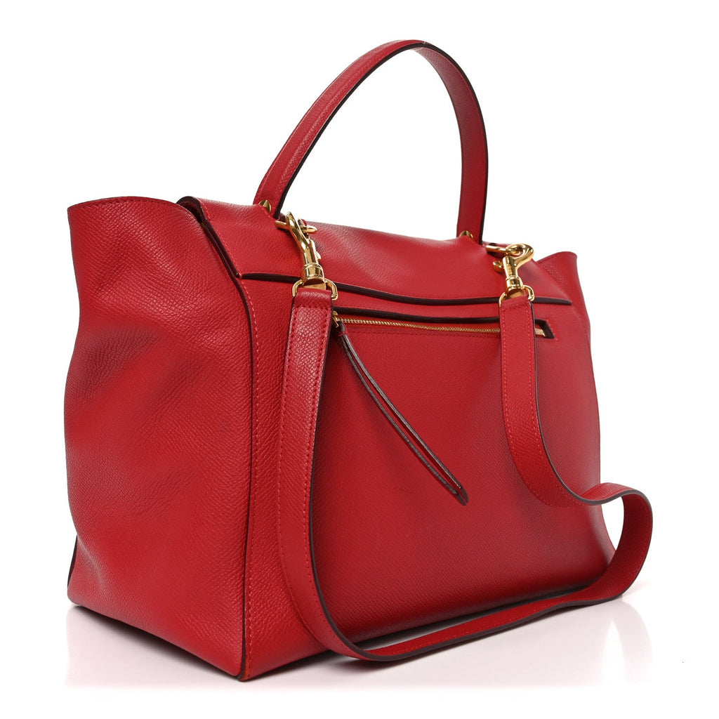 Grained Calfskin Mini Belt Bag Coquelicot