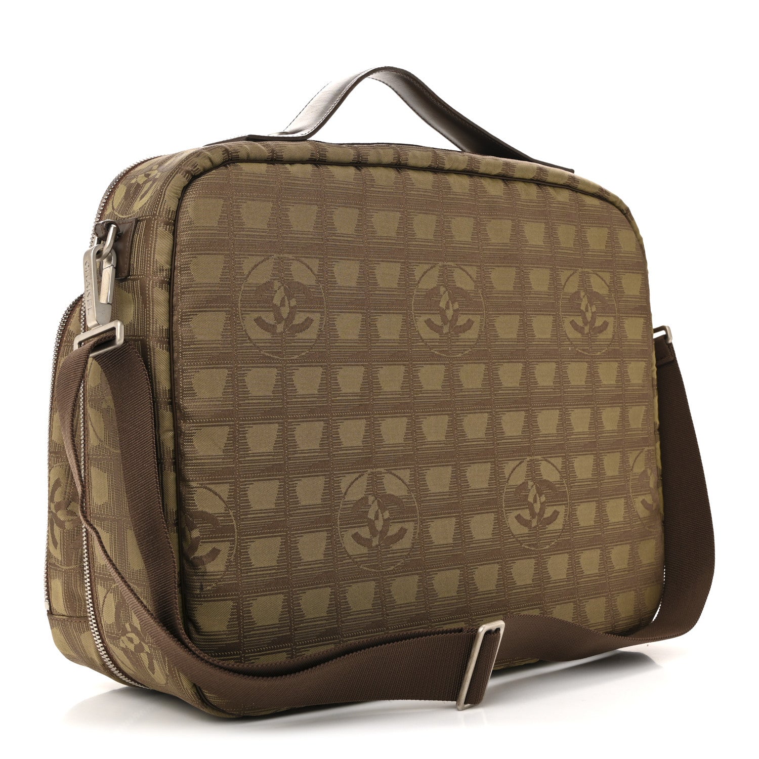 Nylon Travel Laptop Briefcase Khaki