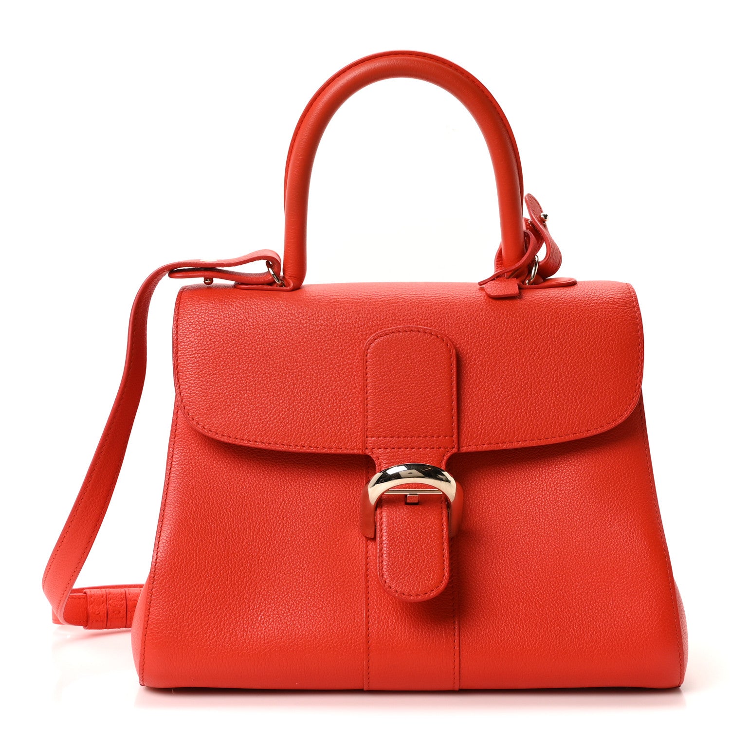 Grained Calfskin MM Brillant Satchel Sunset