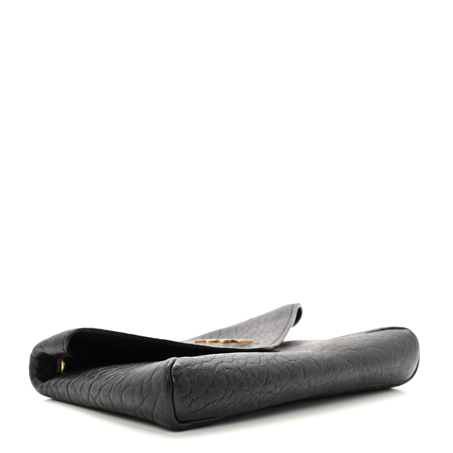 Grained Lambskin Small Cassandre Chain Pouch Black