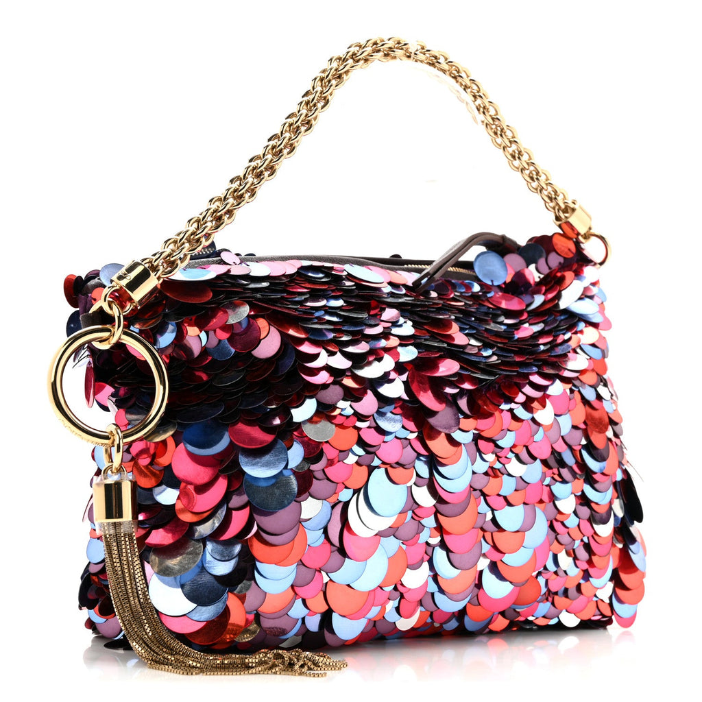 Maxi Sequin Embroidery Callie Bag Raspberry Mix