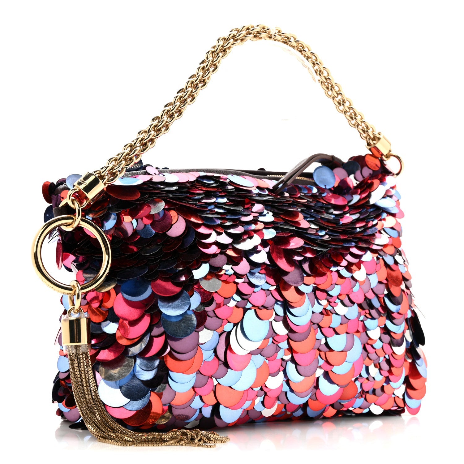 Maxi Sequin Embroidery Callie Bag Raspberry Mix
