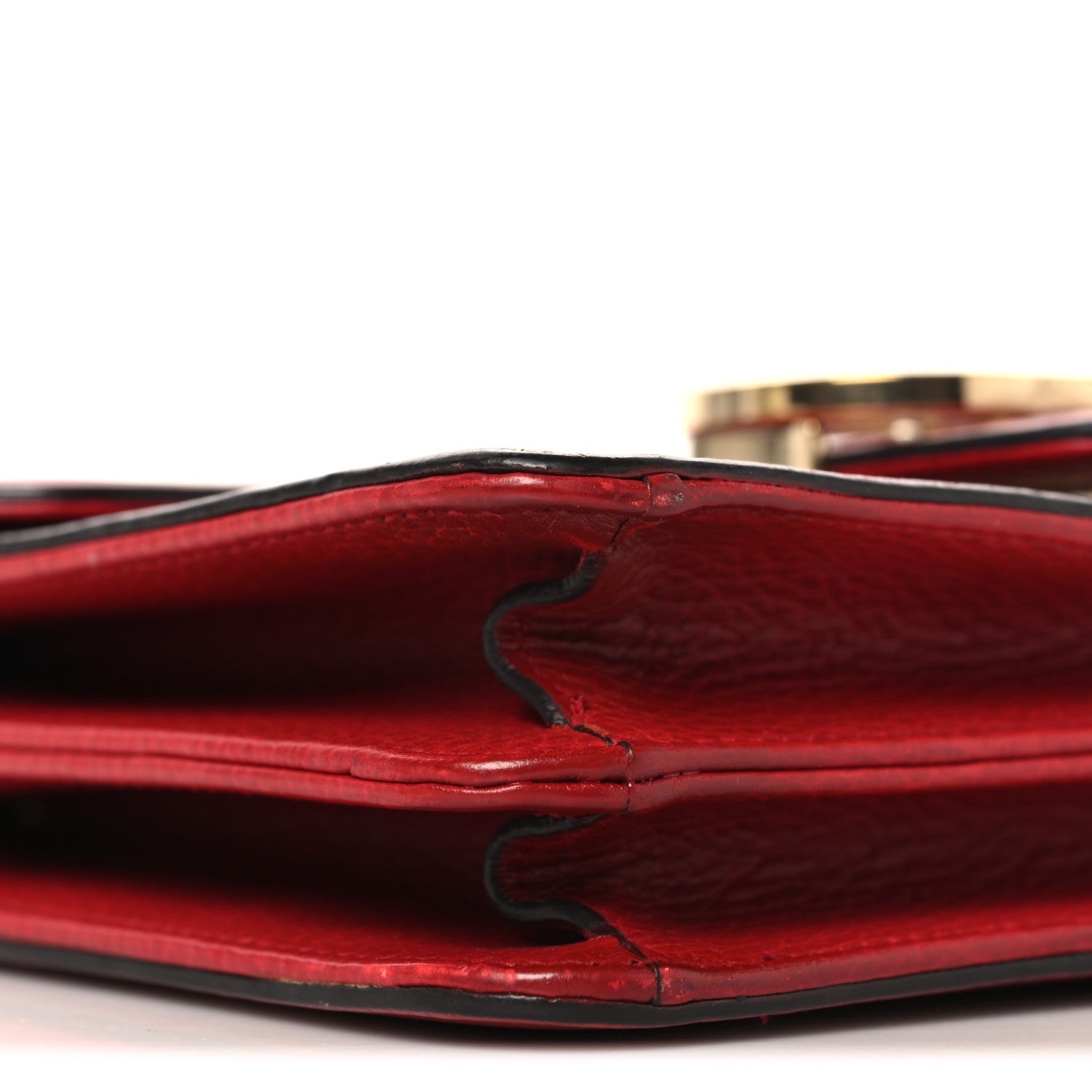 Dollar Calfskin Small Interlocking G Shoulder Bag Red