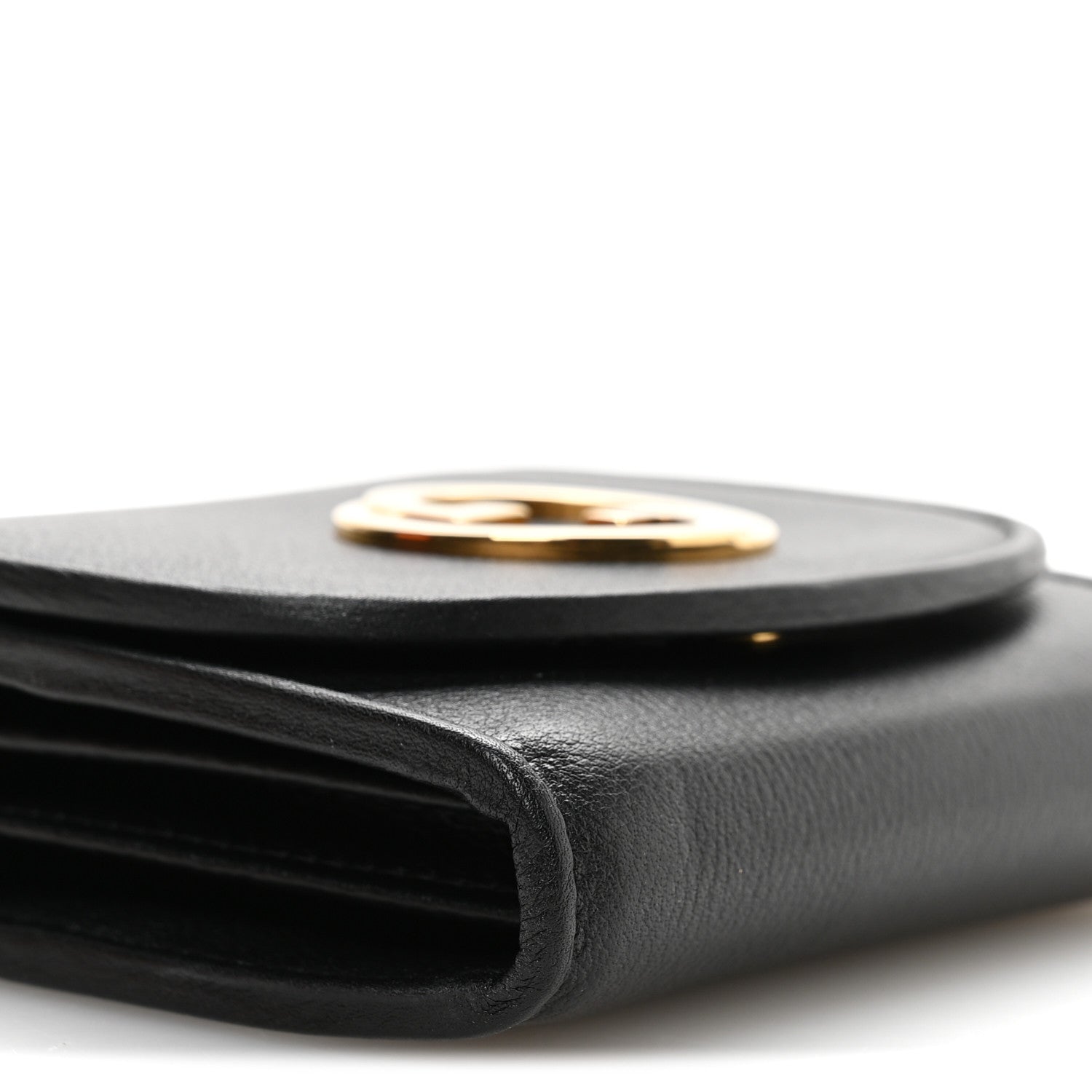 Roxy Calfskin Medium Blondie Chain Wallet Black