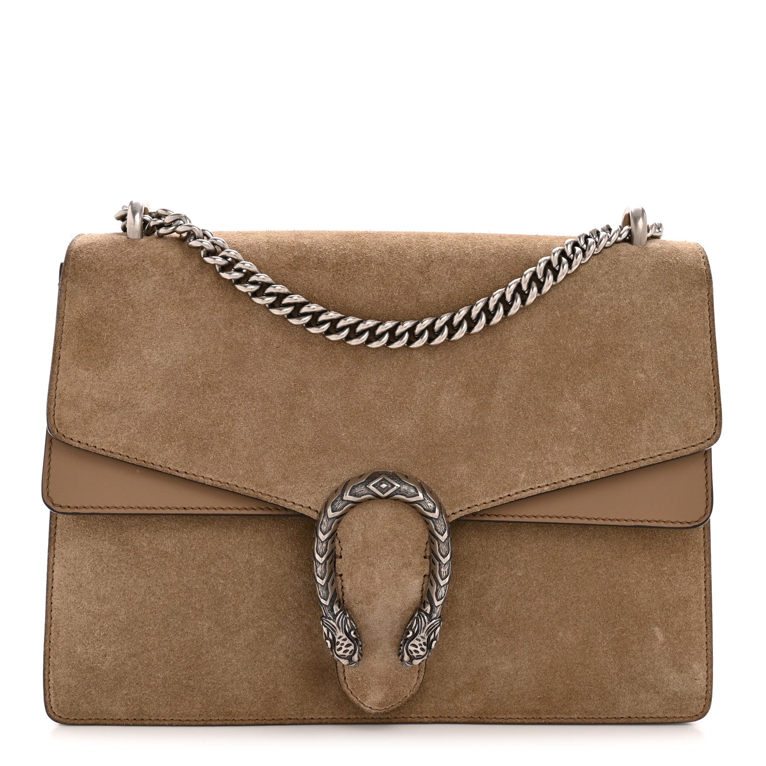 Suede Medium Dionysus Shoulder Bag Taupe