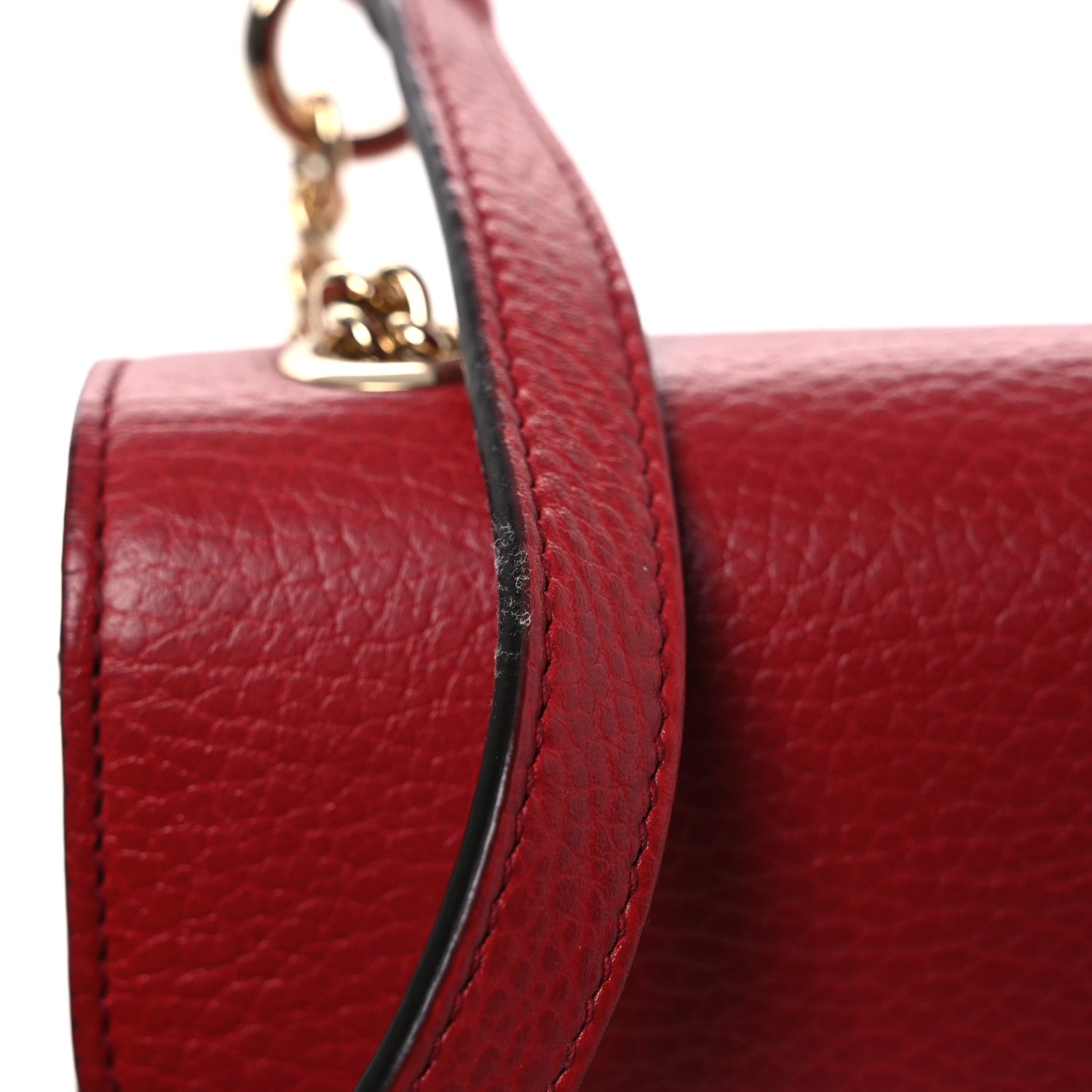 Dollar Calfskin Small Interlocking G Shoulder Bag Red