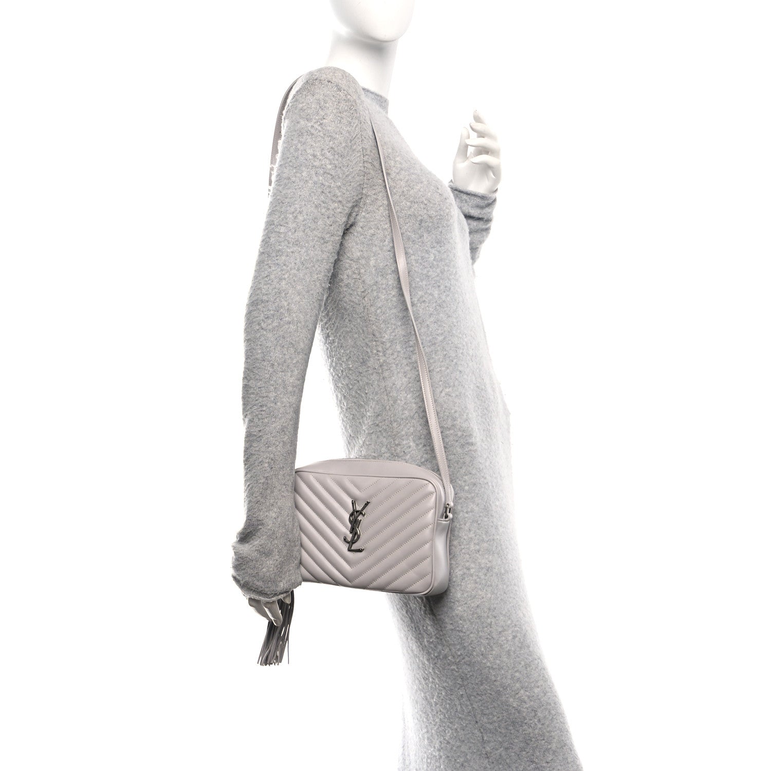 Calfskin Matelasse Monogram Lou Camera Bag Granite