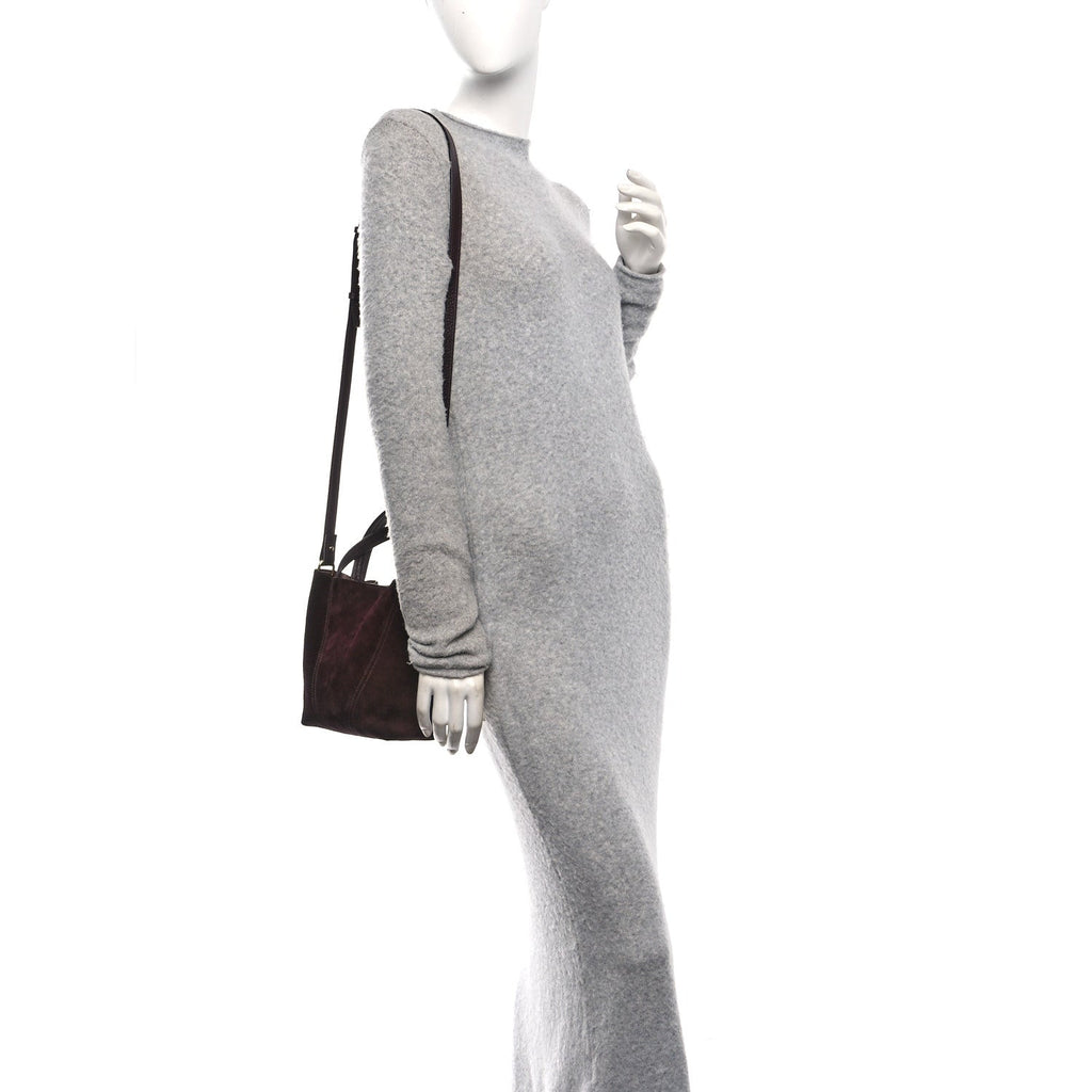 Suede Small Spin Tote Deep Violine