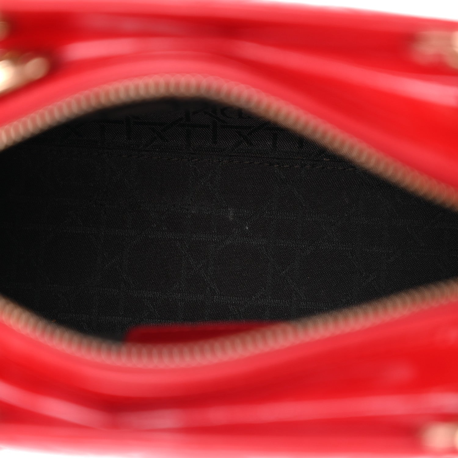 Patent Cannage Medium Lady Dior Red