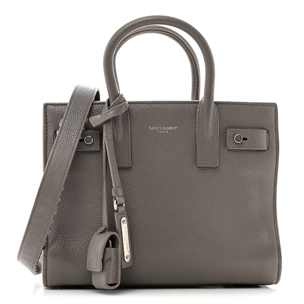 Grained Calfskin Nano Supple Sac De Jour Fog