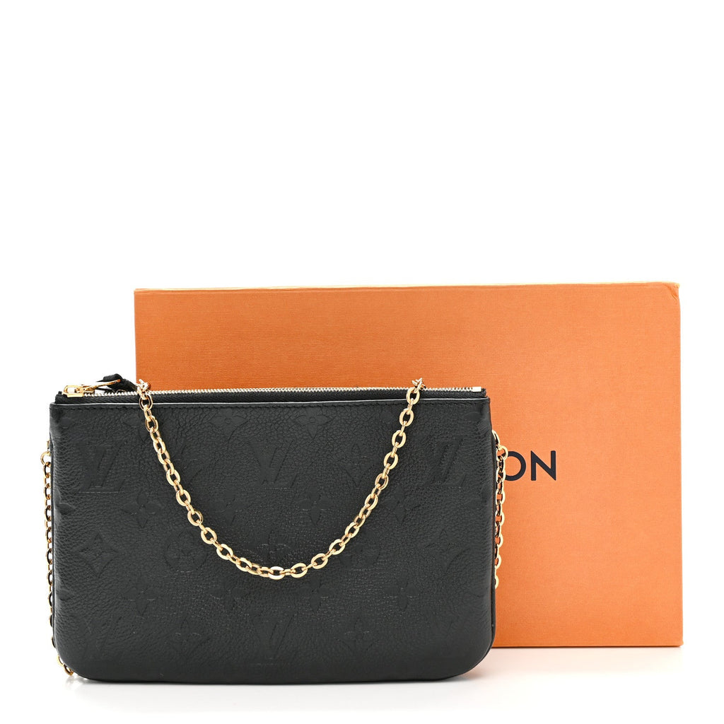 Empreinte Double Zip Pochette Black