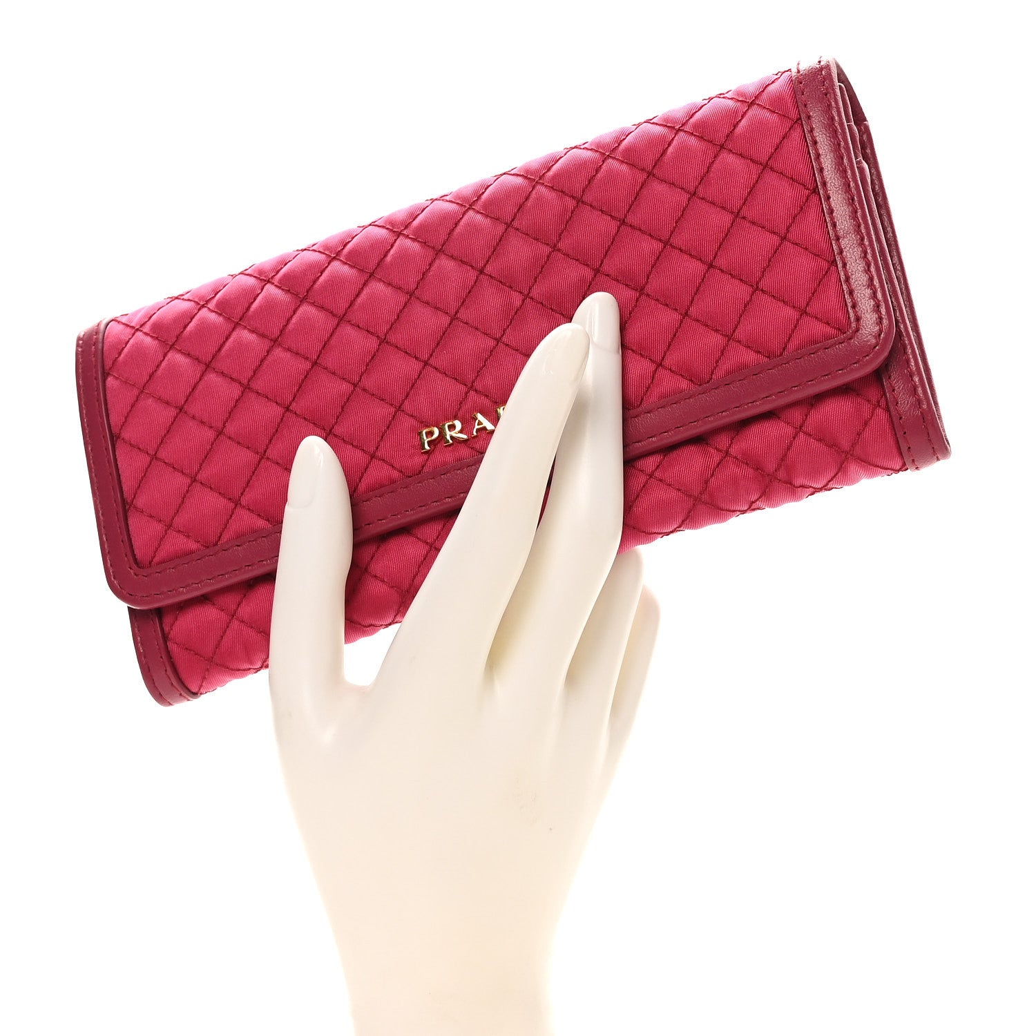 Tessuto Nylon Quilted Continental Flap Wallet Ibisco