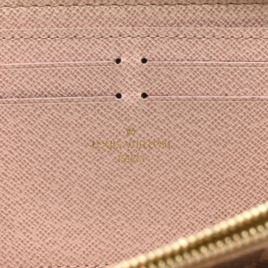 Damier Azur Clemence Wallet Rose Ballerine