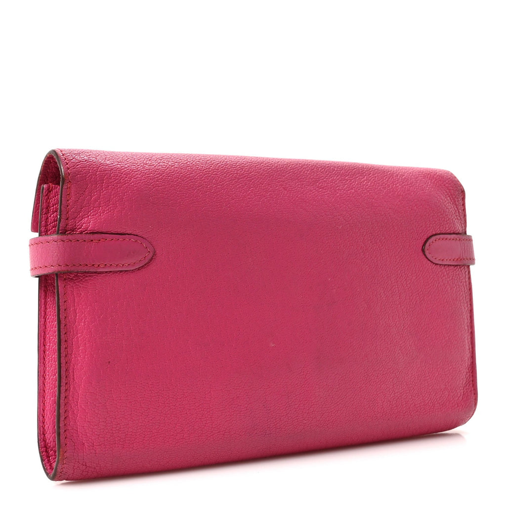 Chevre Mysore Kelly Longue Wallet Rose Shocking
