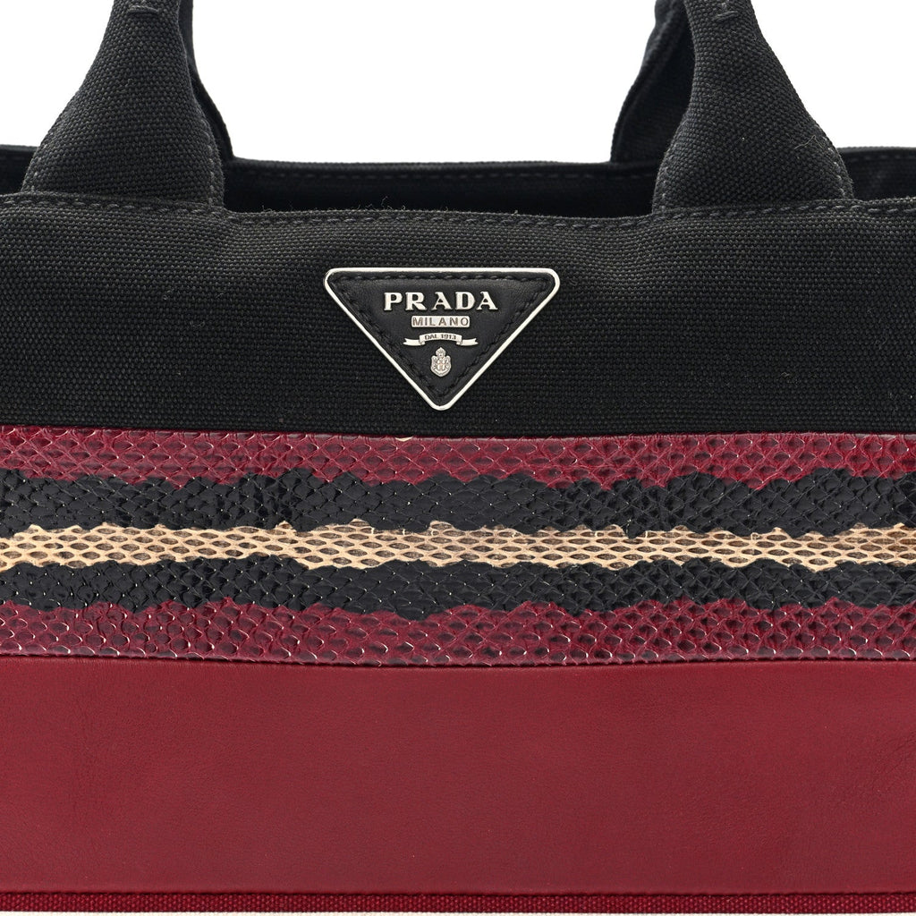 Patch Righe Mix Tote Cerise