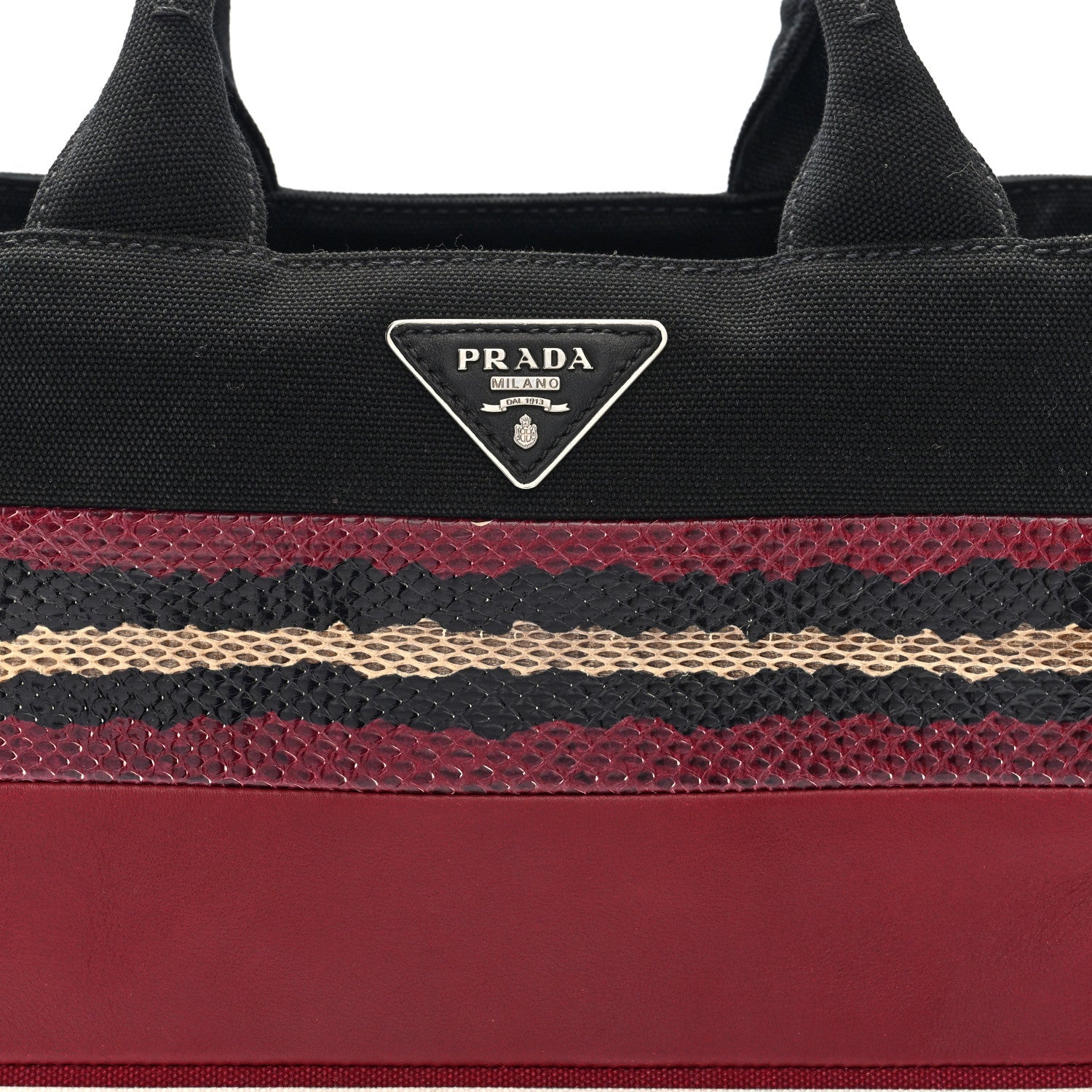 Patch Righe Mix Tote Cerise