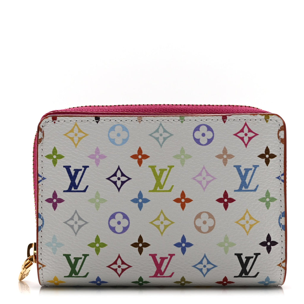 LV X TM Monogram Multicolor Portefeuille Lou Compact Wallet  White