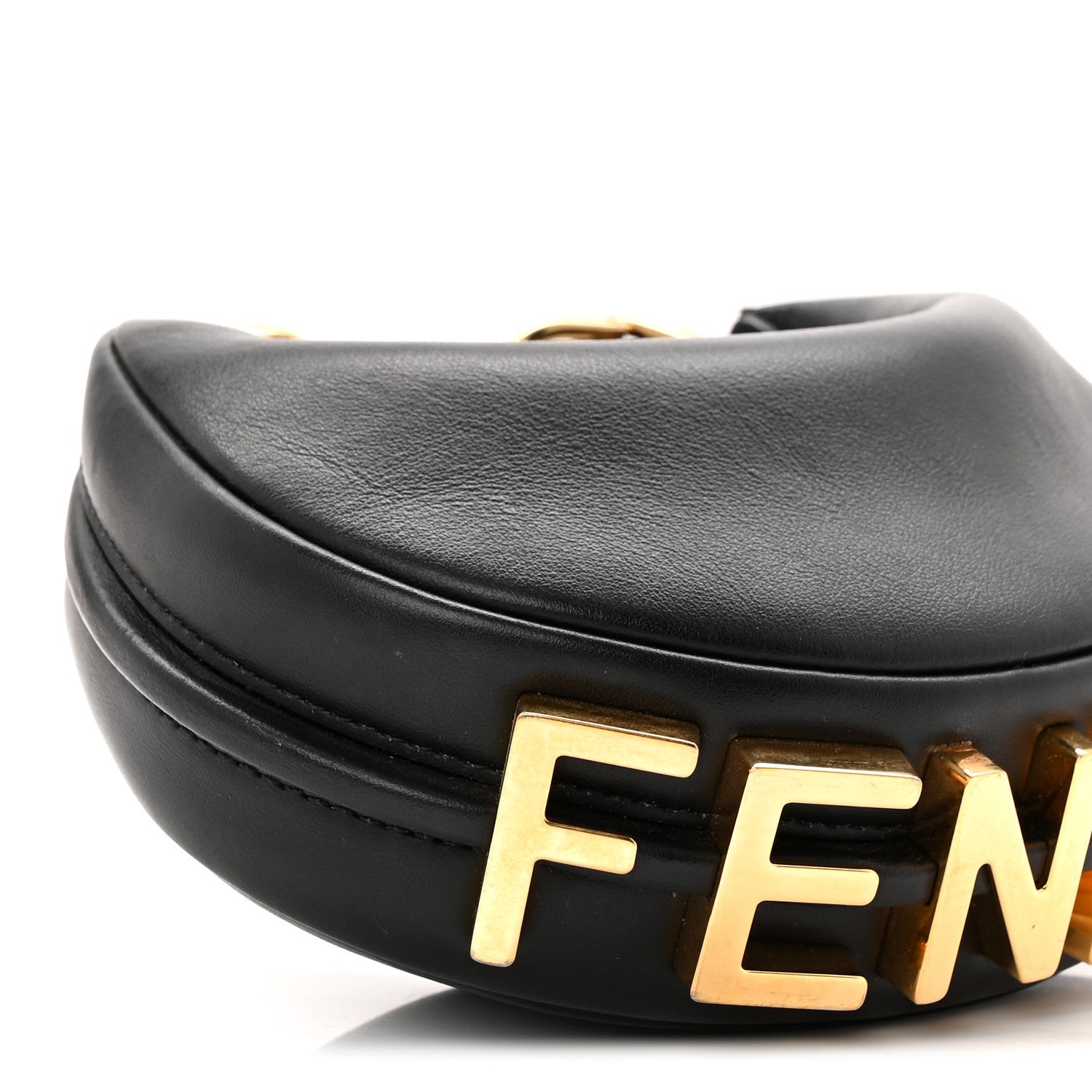 Vitello Grace Matte Nano Fendigraphy Hobo Charm Black