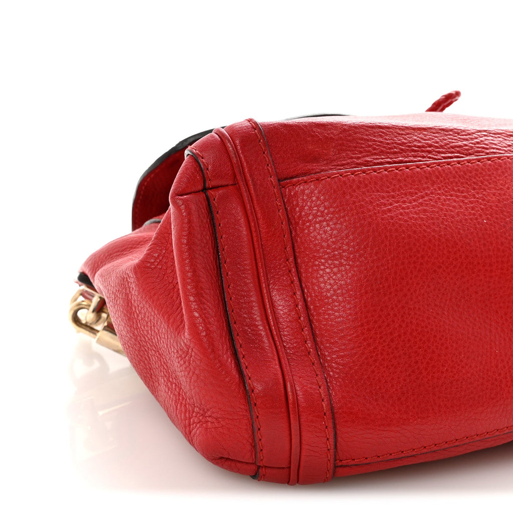 Cellarius Calfskin Medium Bella Flap Bag Vulcanic Red