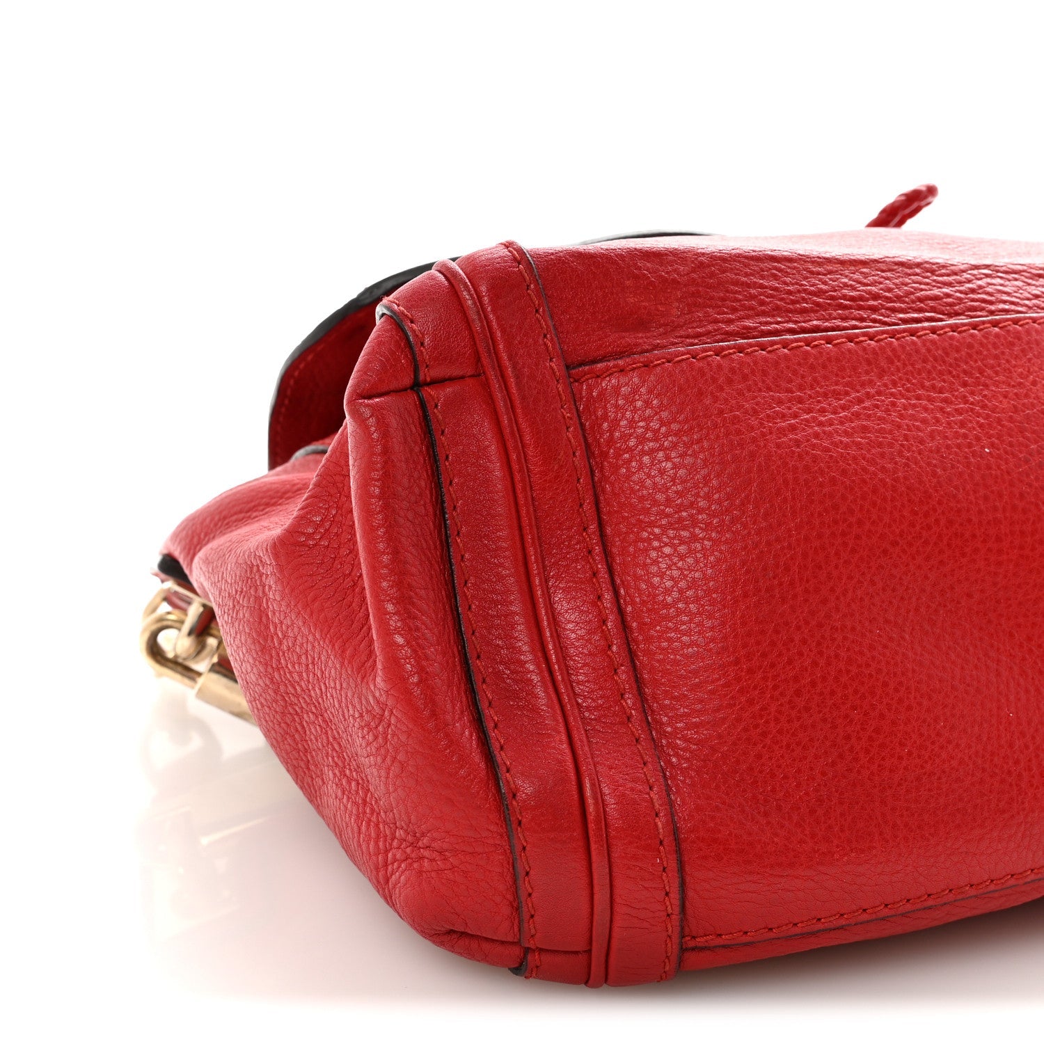 Cellarius Calfskin Medium Bella Flap Bag Vulcanic Red