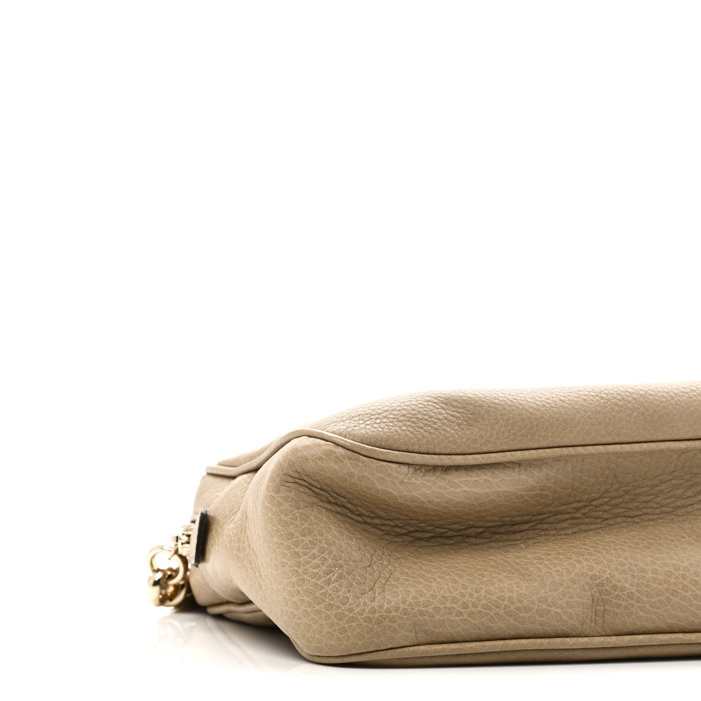 Pebbled Calfskin Small Soho Bowler Camelia