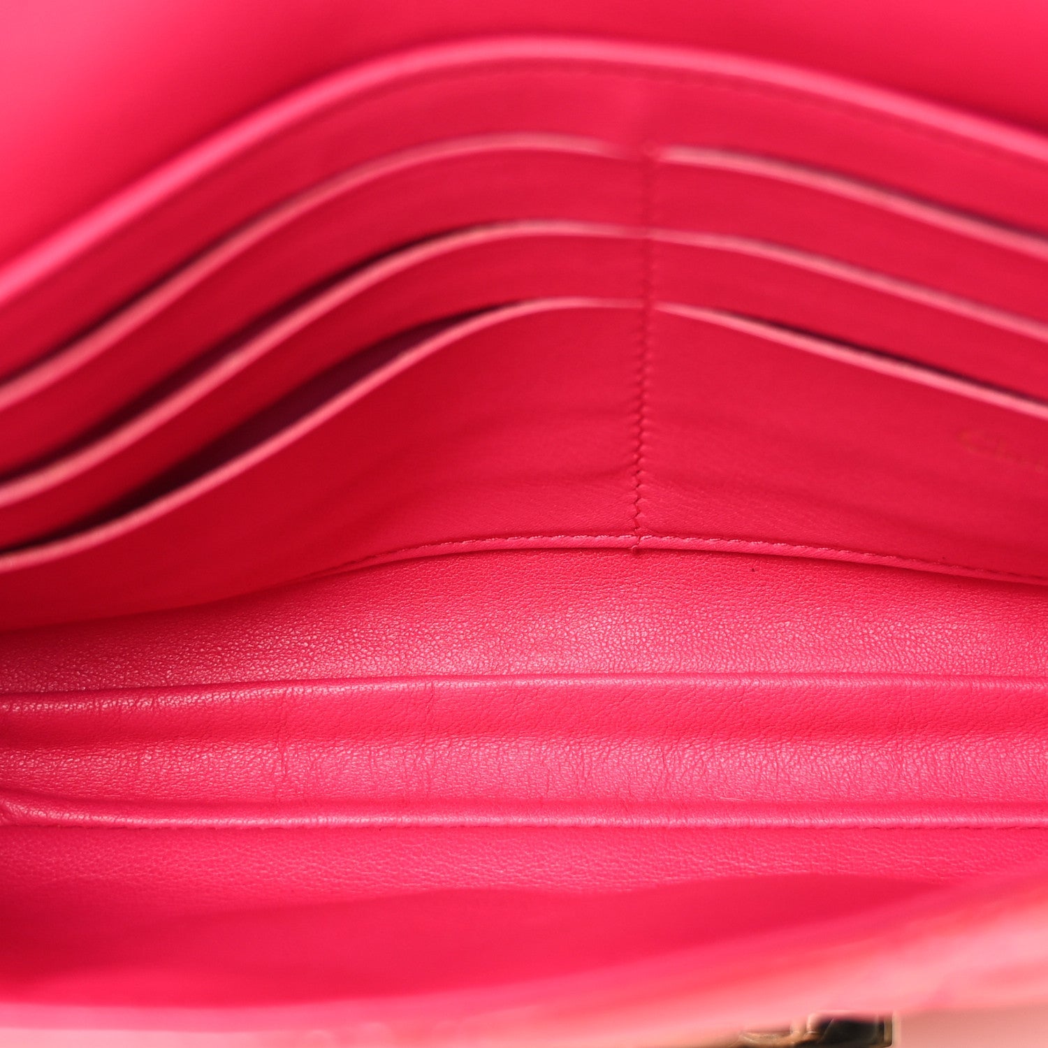 Patent Cannage Miss Dior Promenade Pouch Fuchsia