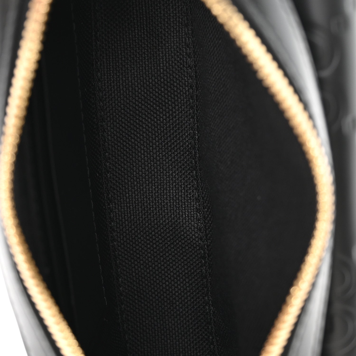 Calfskin GG Super Mini Debossed Chain Wallet Black