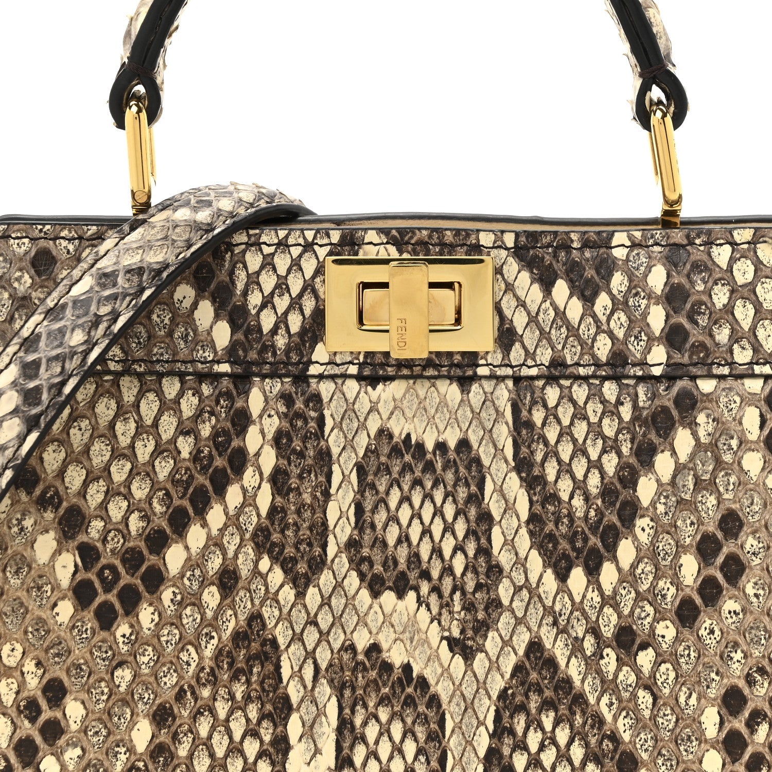 Snakeskin Shiny Nappa Petite Peekaboo I SEE U Satchel Daisy Roccia Camelia