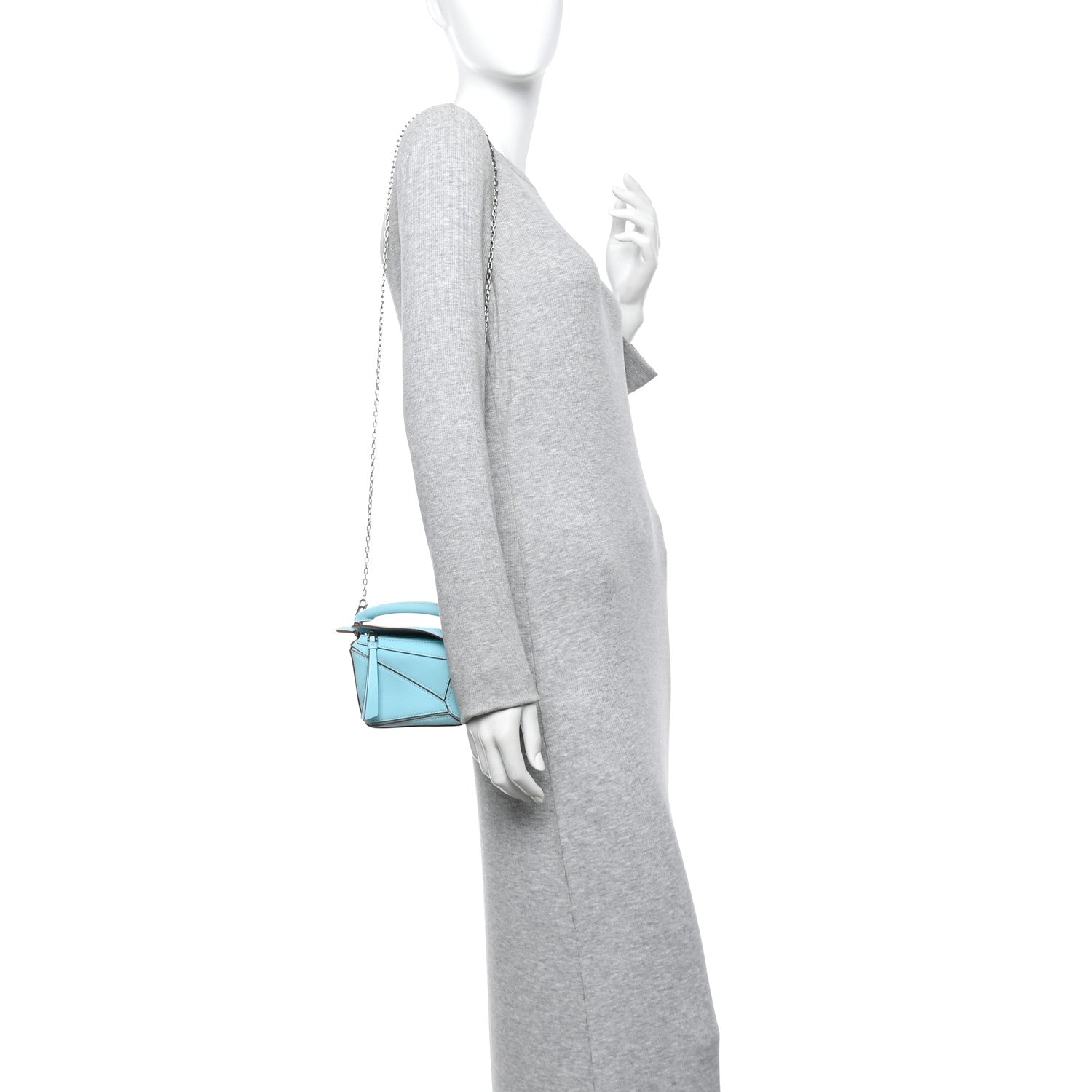Calfskin Nano Puzzle Bag Pacific Aqua