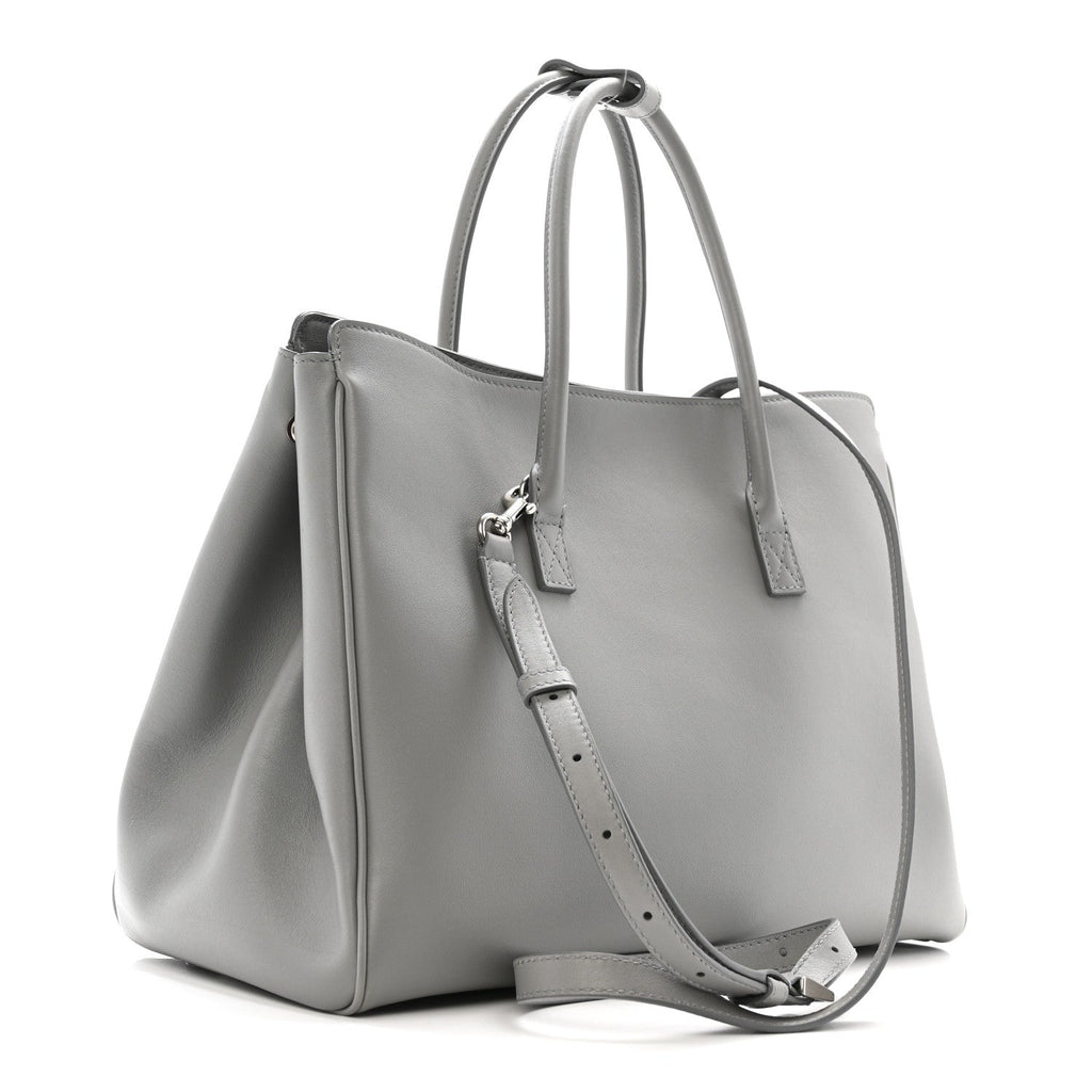 Smooth Calfskin Hampton Carry All Bag Grey