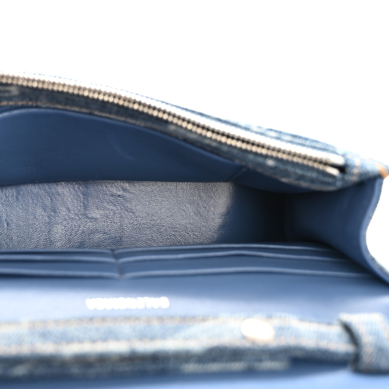 Denim BB Monogram Hourglass Chain Bag Blue